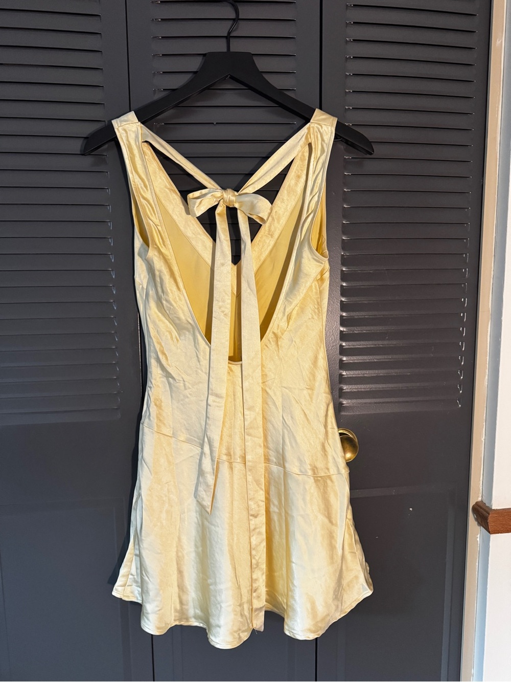Princess Polly Kingslie Low Back Mini Dress Baby Yellow - Picture 2 of 4